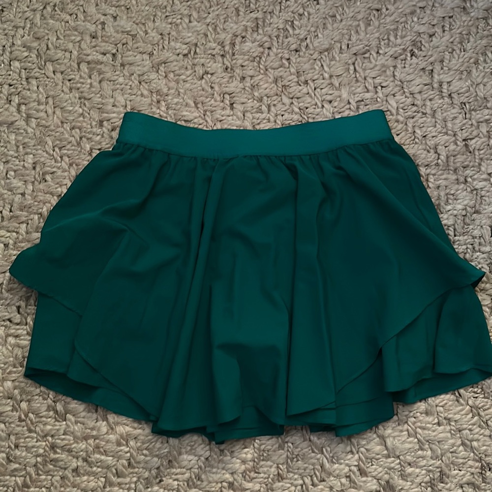 Husnainna Green Tennis Skirt